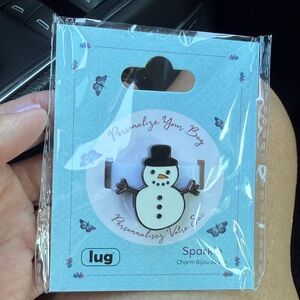 Lug snowman bag charm